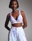 LIZA Sequin Bra Top in PEARL