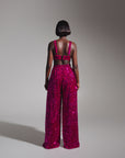 LIZA Sequin Pants in MAGENTA