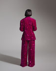 LIZA Sequin Pants in MAGENTA