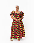 NAYA African print smocked body maxi dress