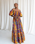 LISA Tiered African Print Maxi Skirt