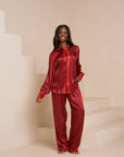 AMINAH RED PANT SET