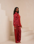 AMINAH RED PANT SET