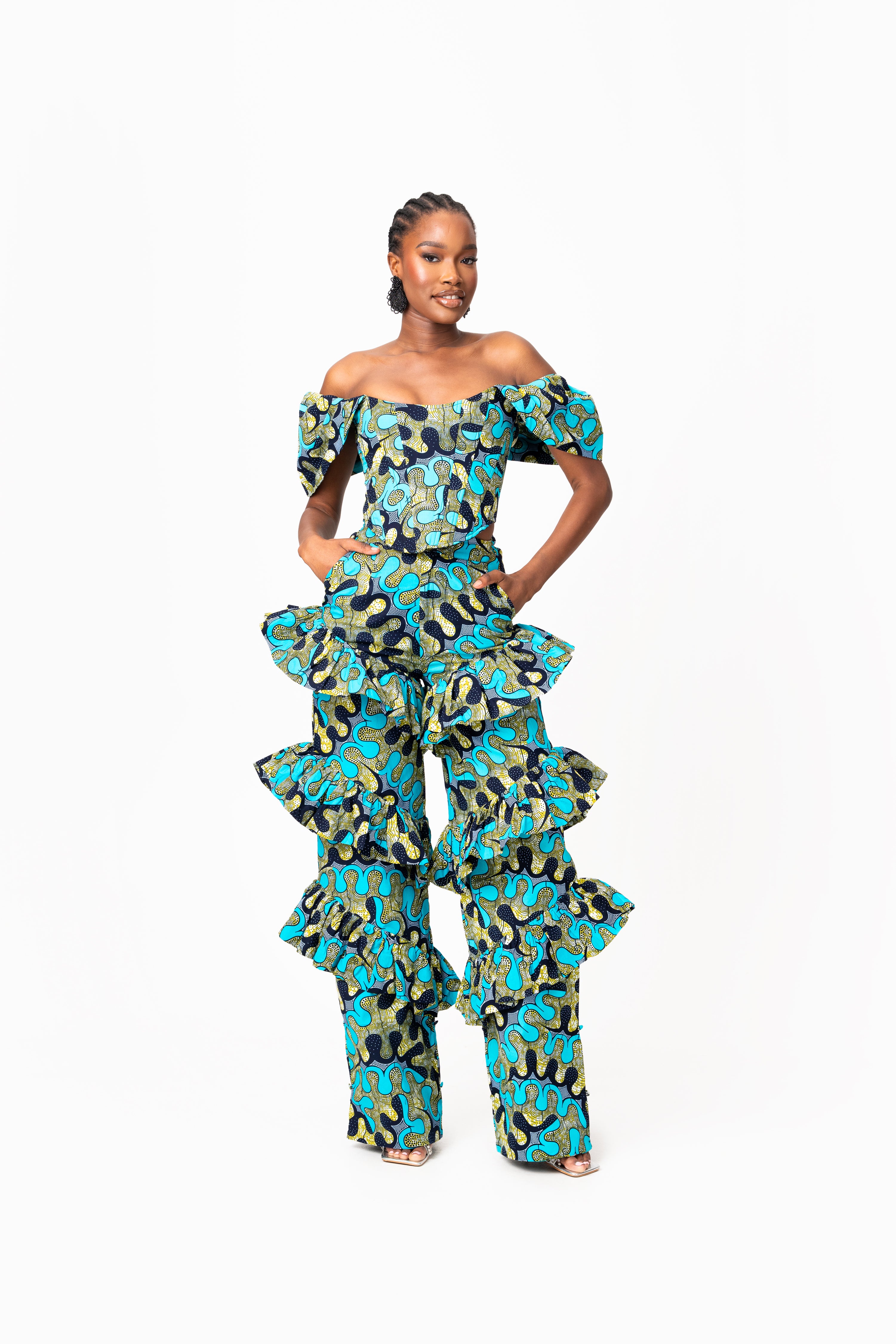 BADE African Print Corset Top