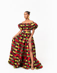 NAYA Tiered African Print Maxi Skirt