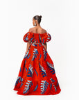 TALIA Tiered African Print Maxi Skirt