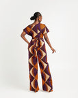 DORA African print One Shoulder jumpsuit (3 LENGTH)