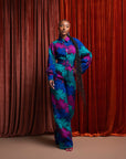 ZURI African print long sleeve jumpsuit