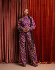 REMA African print long sleeve jumpsuit