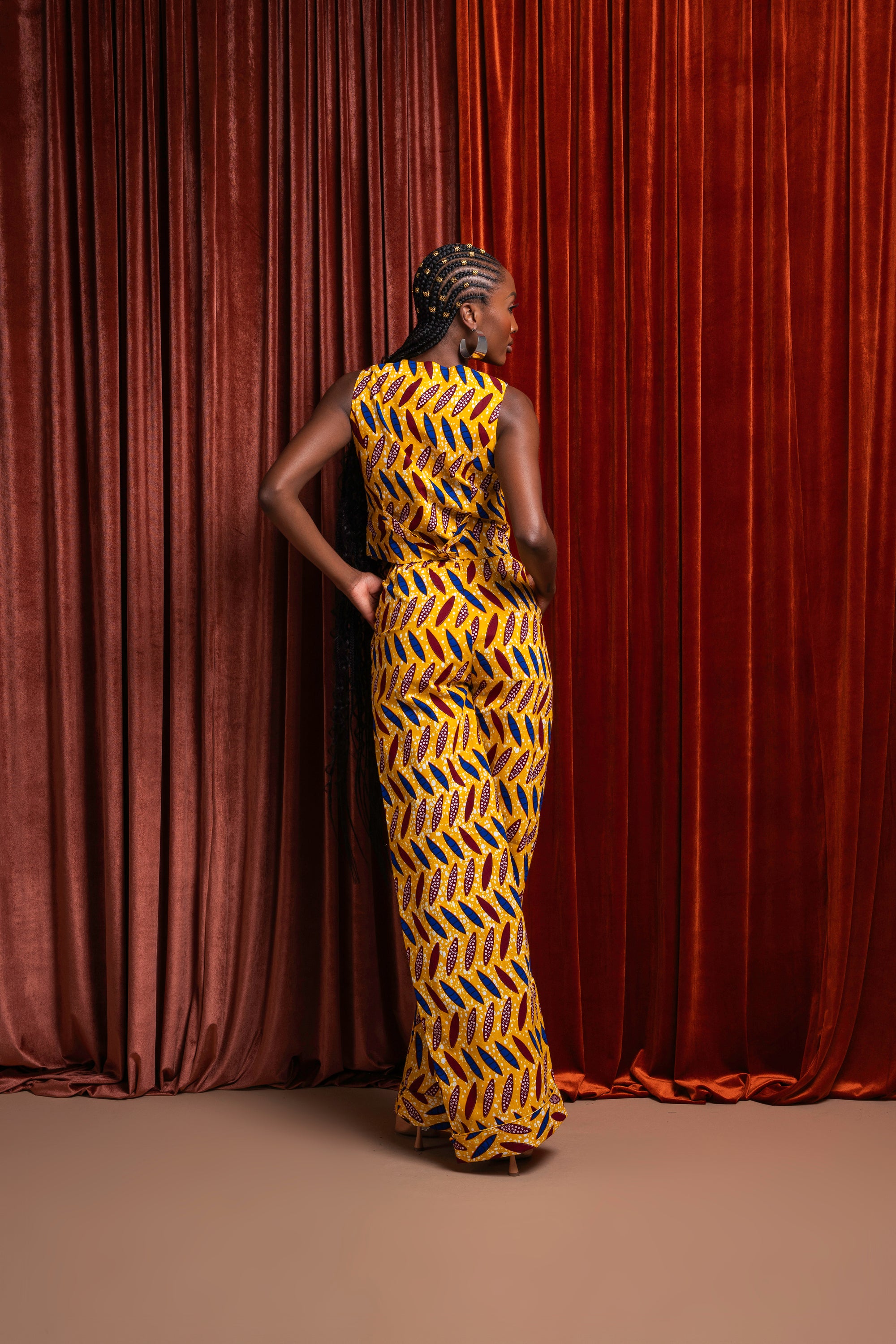 MOYIN African Print high waist trousers ( 3 LENGTH)