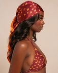 AMINAH ORANGE SMALL SILK SCARF