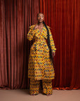 MOYIN African Print Trench Jacket