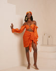 IZA ORANGE CHIFFON SCARF