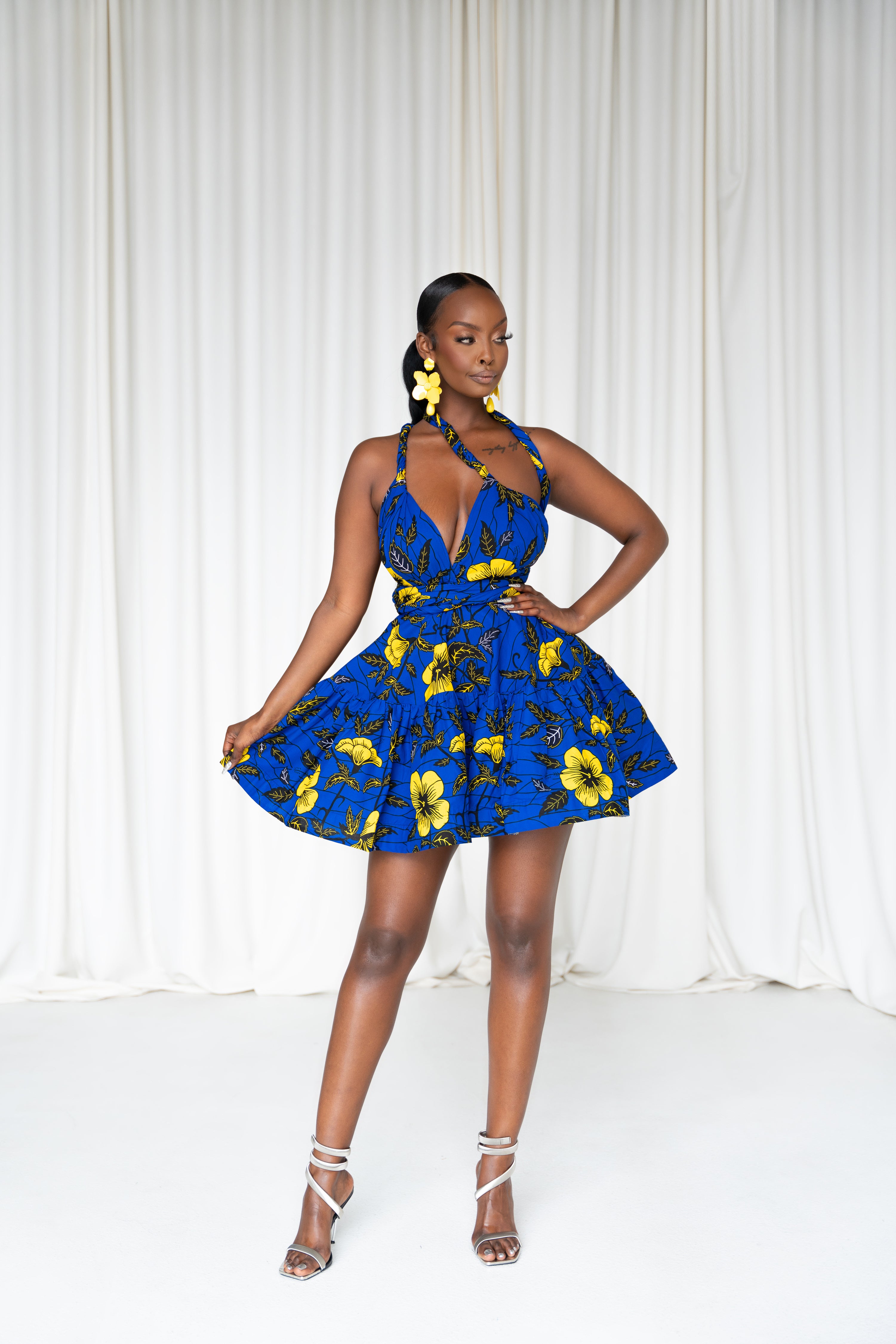 MOFOPE African Print Flair Mini Infinity dress