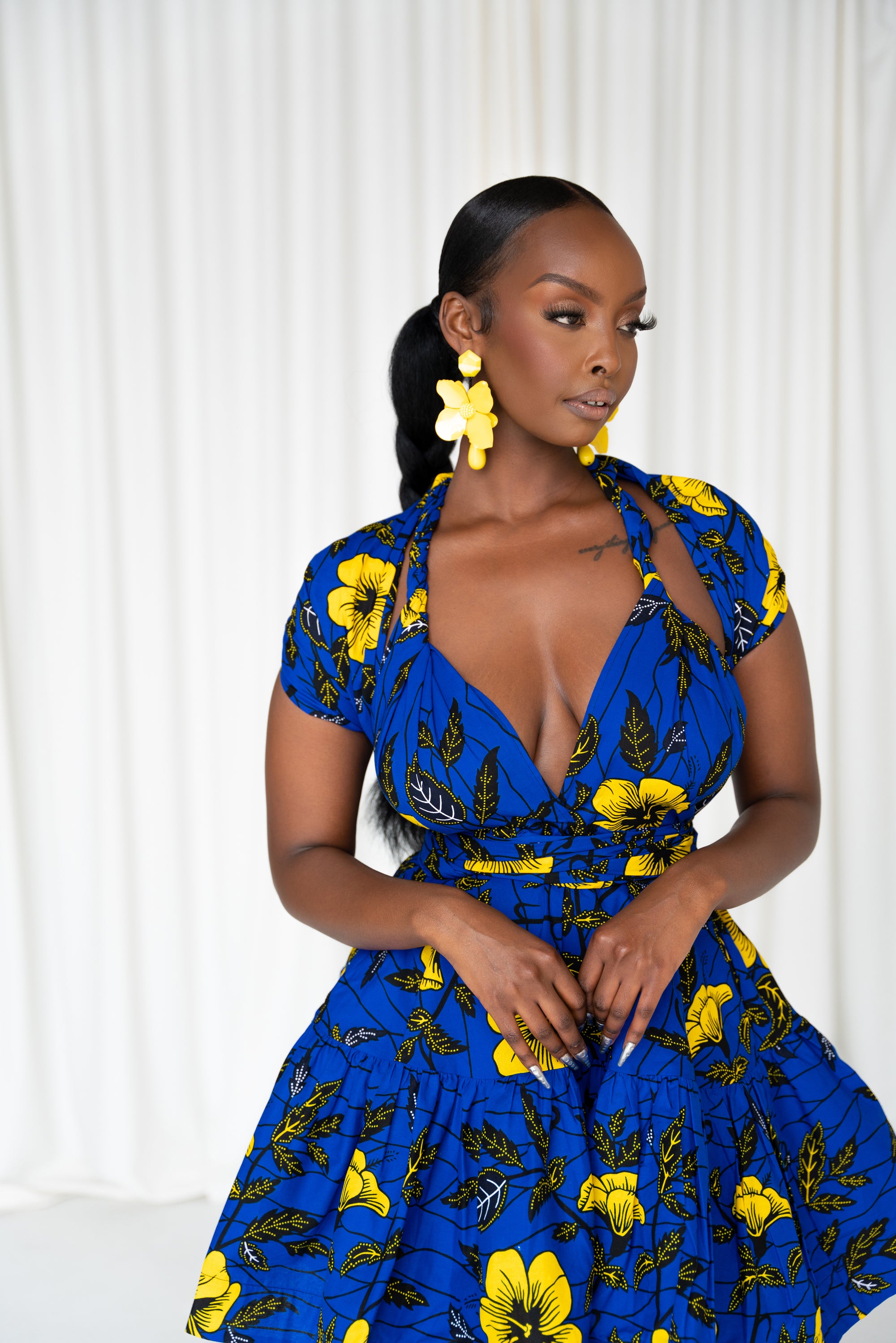 MOFOPE African Print Flair Mini Infinity dress