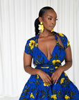 MOFOPE African Print Flair Mini Infinity dress