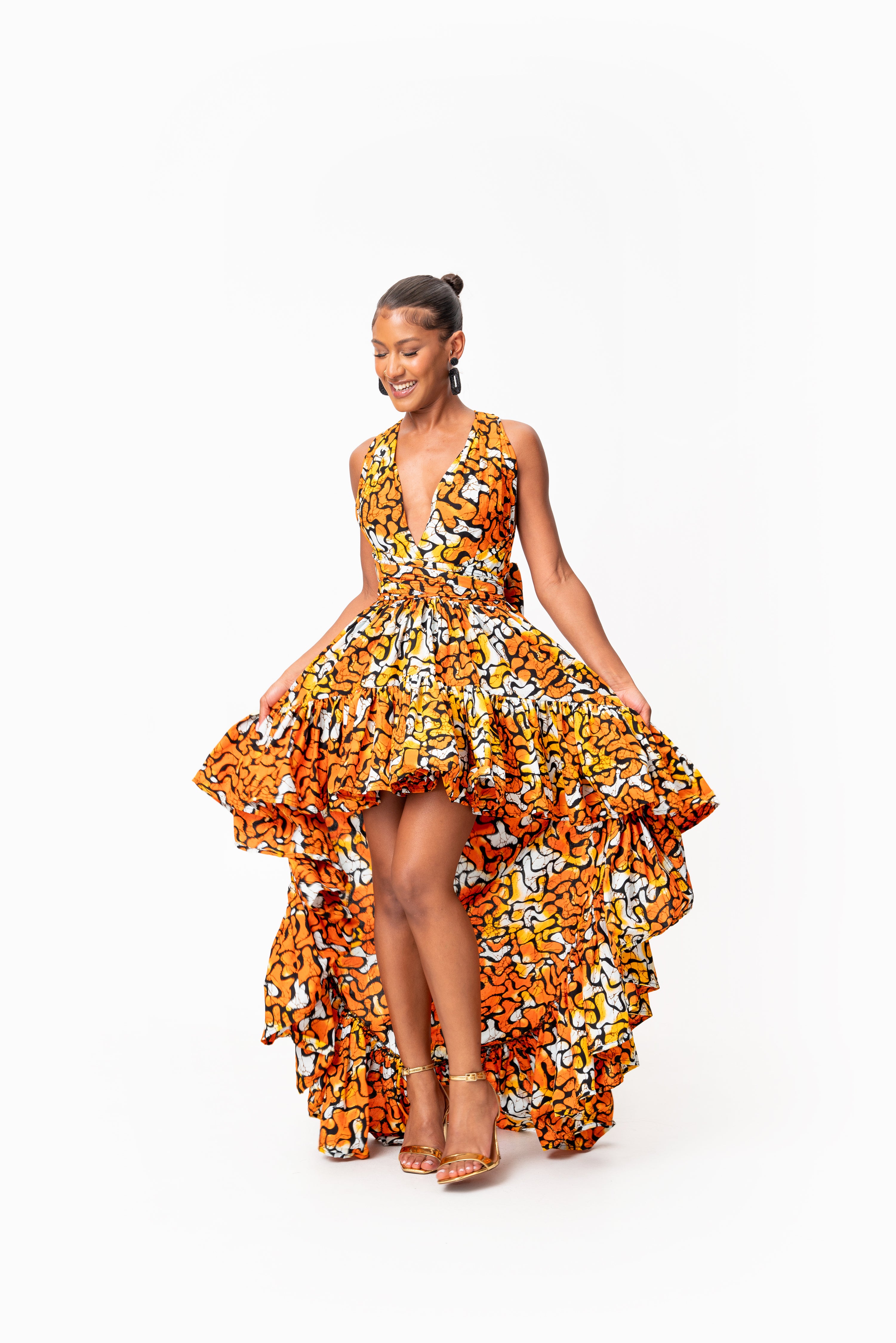 OTTI African Print Hi-low Infinity Dress