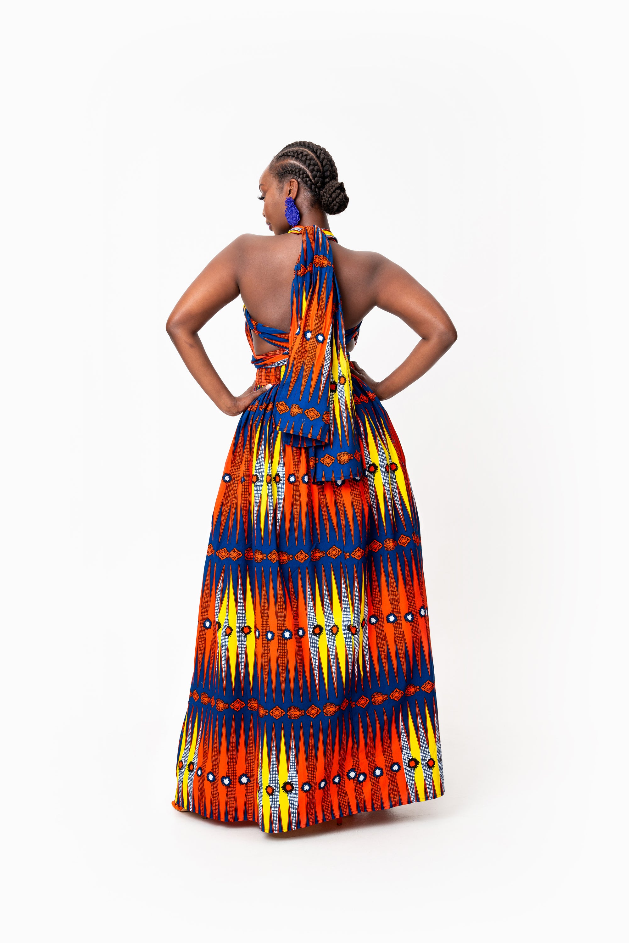 RONKE African print Maxi Infinity dress