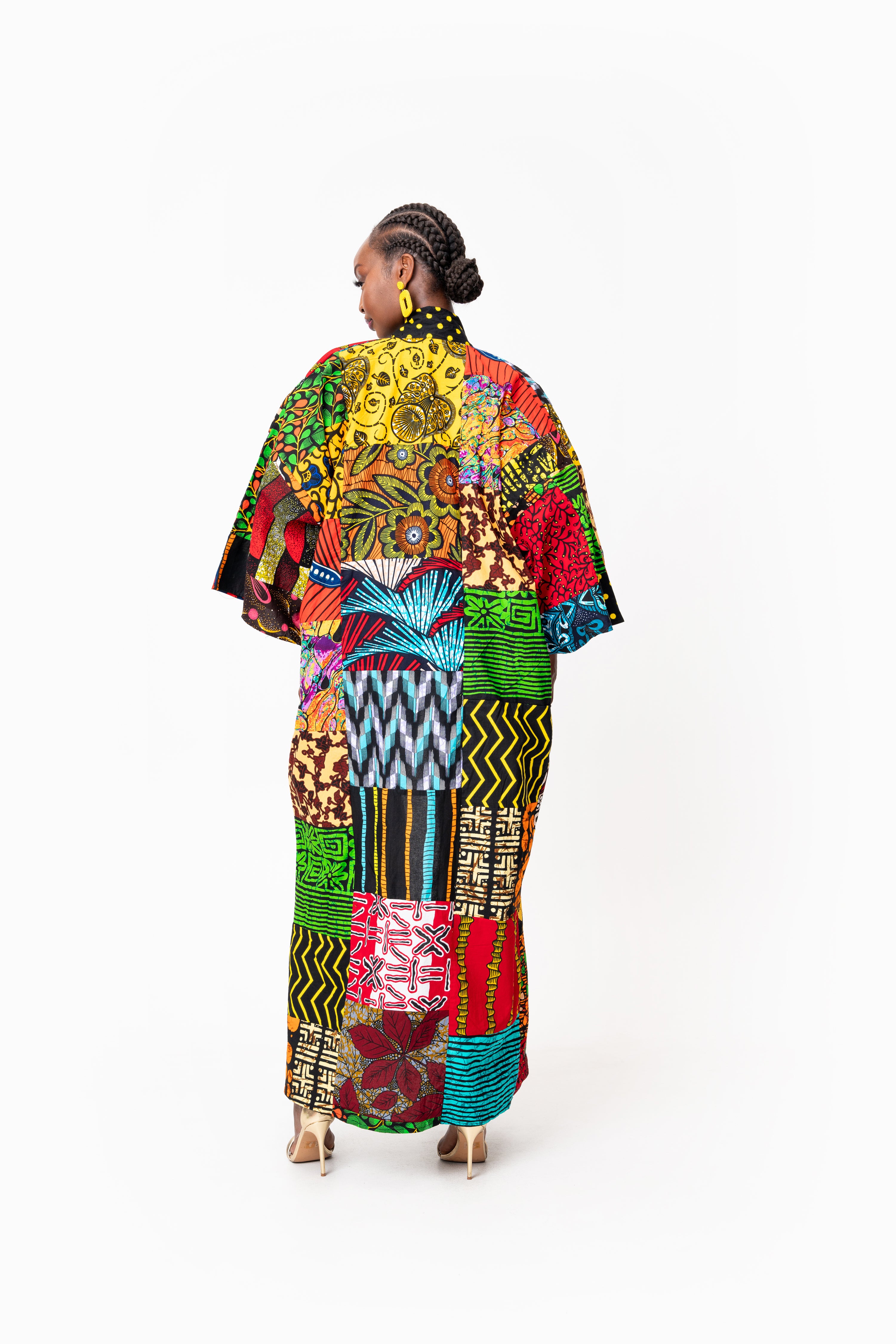 NANA PATCHWORK African Print LONG Kimono