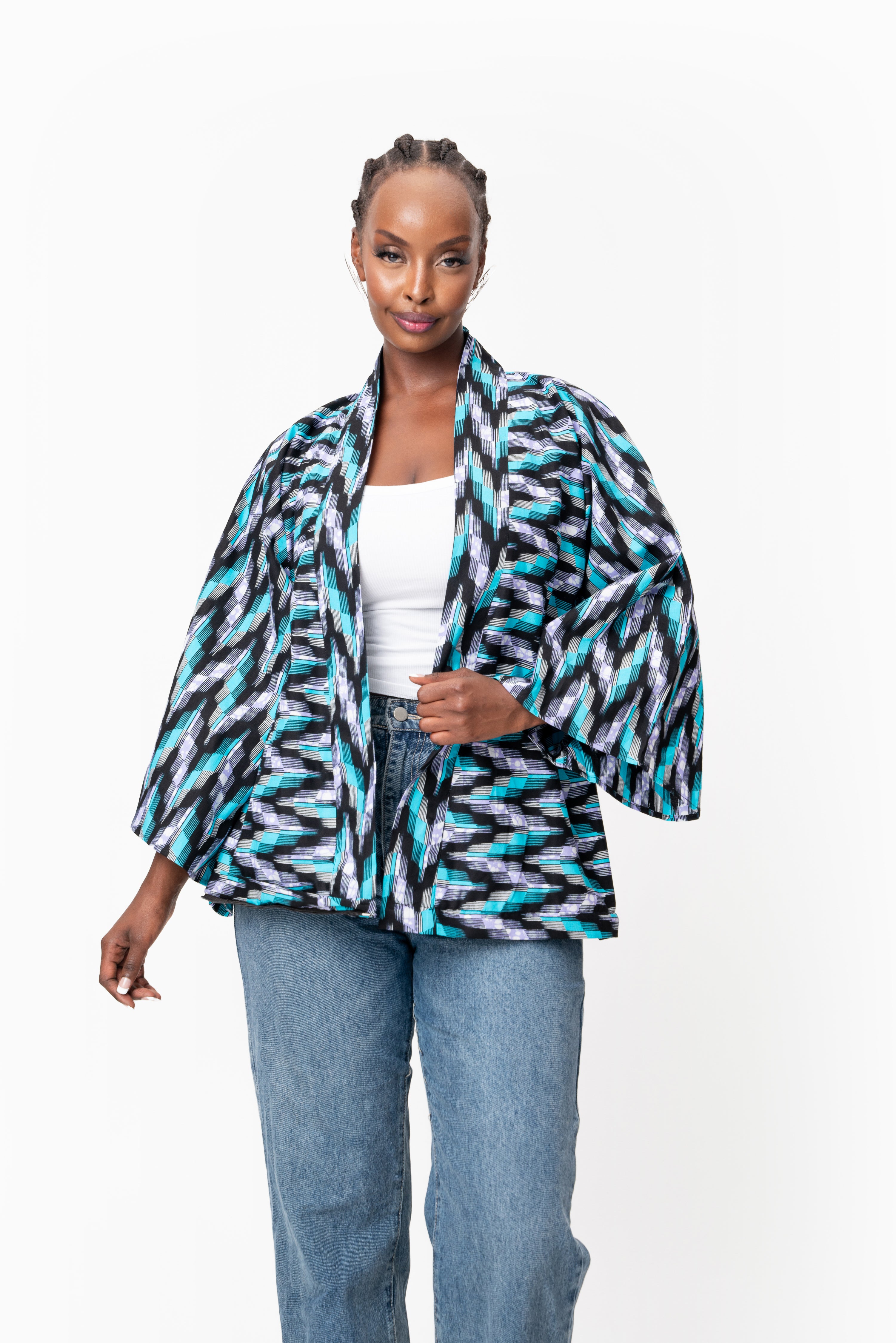 LINA African Print convertible Kimono