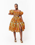 OTTI African Print Midi Skirt