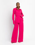 HOT PINK ESTA high waist trousers