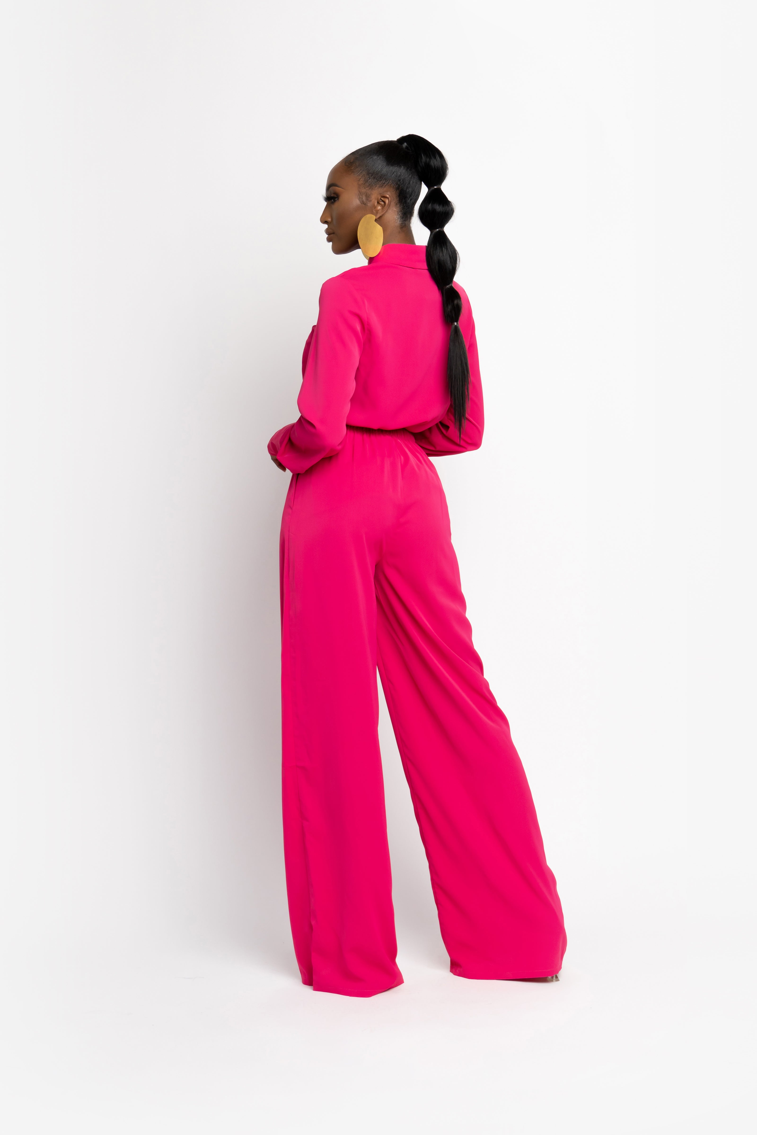 HOT PINK ESTA high waist trousers