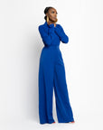 ROYAL BLUE ESTA high waist trousers