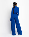 ROYAL BLUE ESTA high waist trousers