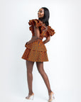 OMOLARA African Print Layered Mini Skirt