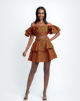 OMOLARA African Print Layered Mini Skirt