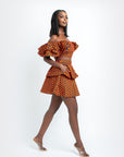 OMOLARA African Print Layered Mini Skirt