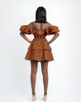 OMOLARA African Print Layered Mini Skirt