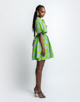 KOJO African Print Shirt Mini Dress