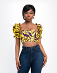 FEHINTI African Print Crop Top