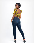 FEHINTI African Print Crop Top