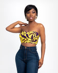 FEHINTI African Print Crop Top