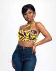 FEHINTI African Print Crop Top