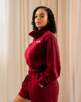 BURGUNDY QUEEN  Pullover SHORT Set