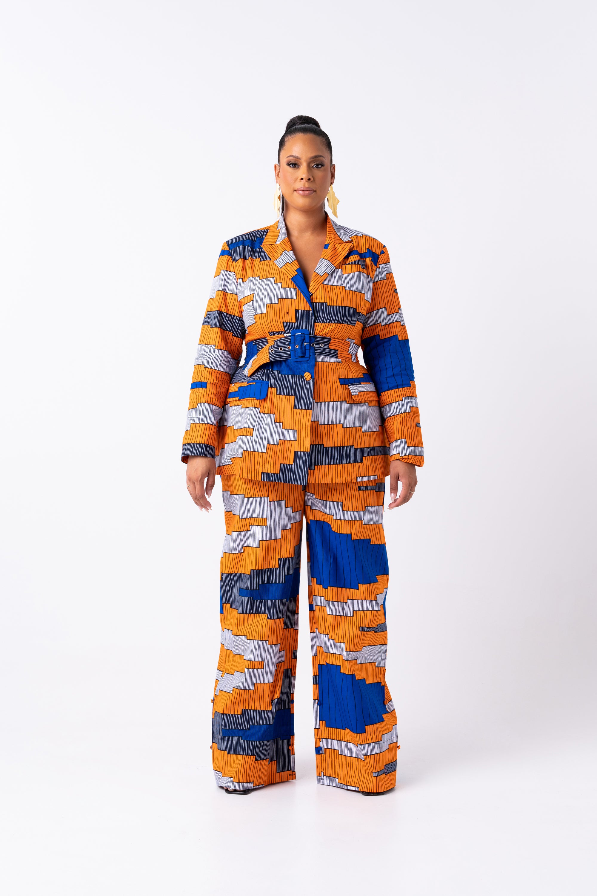 SOMIE African Print high waist trousers ( 3 LENGTH)