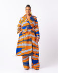 SOMIE African Print Trench Jacket