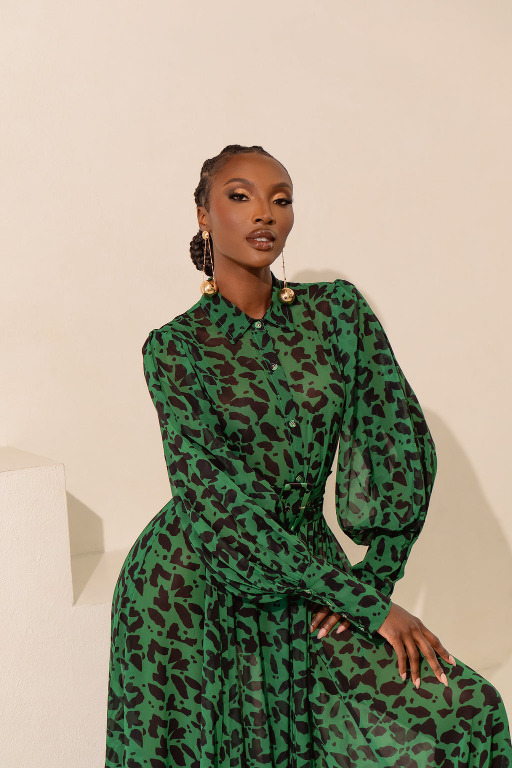 Wallis green clearance leopard print dress