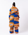 SOMIE African Print Trench Jacket