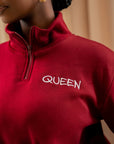 BURGUNDY QUEEN  Pullover SHORT Set