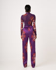 ENANG PURPLE HIGH WAIST PANTS (STRAIGHT LEG)