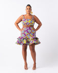 POSI African Print Layered Mini Skirt