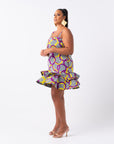 POSI African Print Layered Mini Skirt