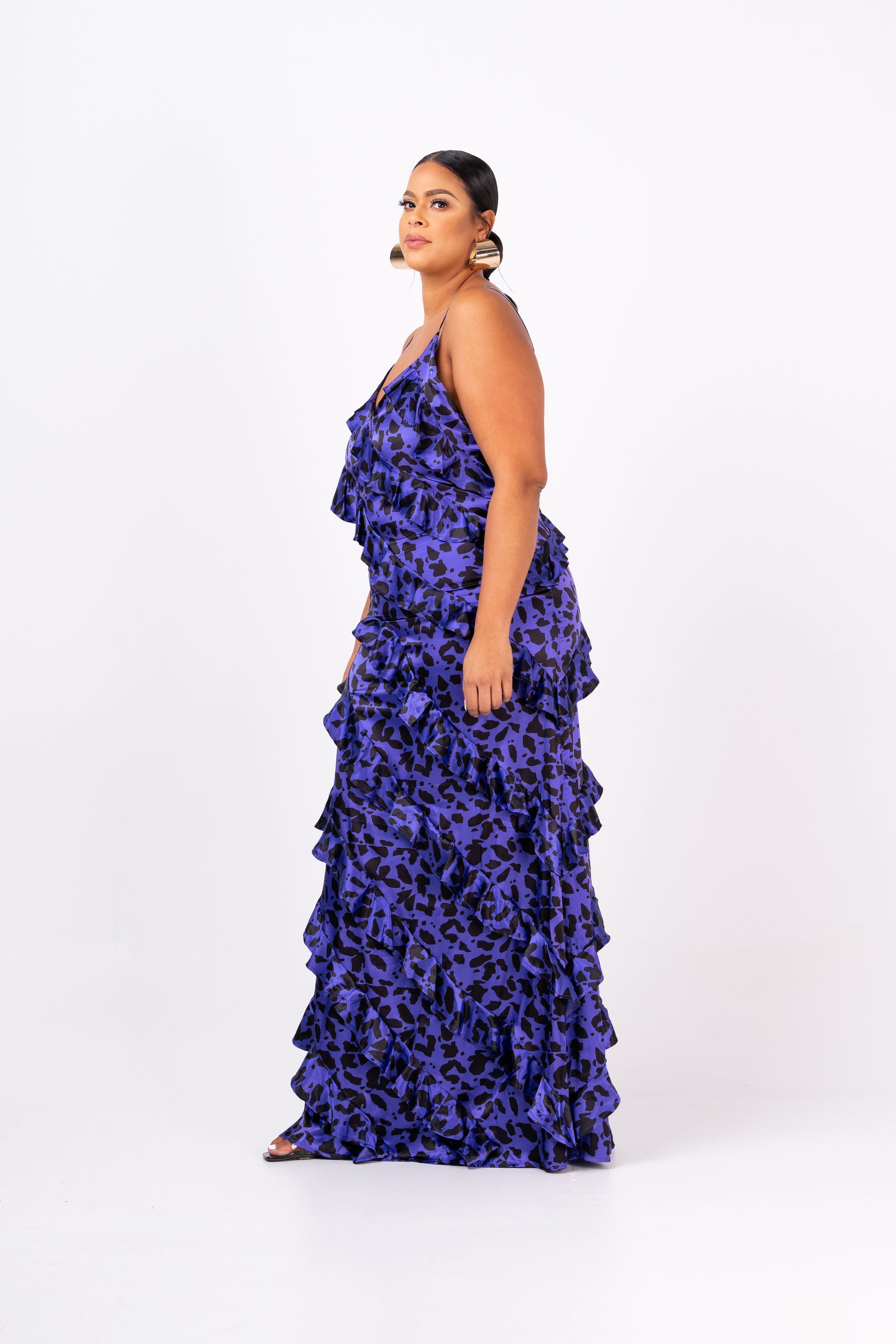 FARRAH RUFFLE MAXI DRESS