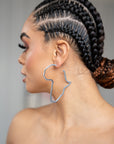 African Map Earrings