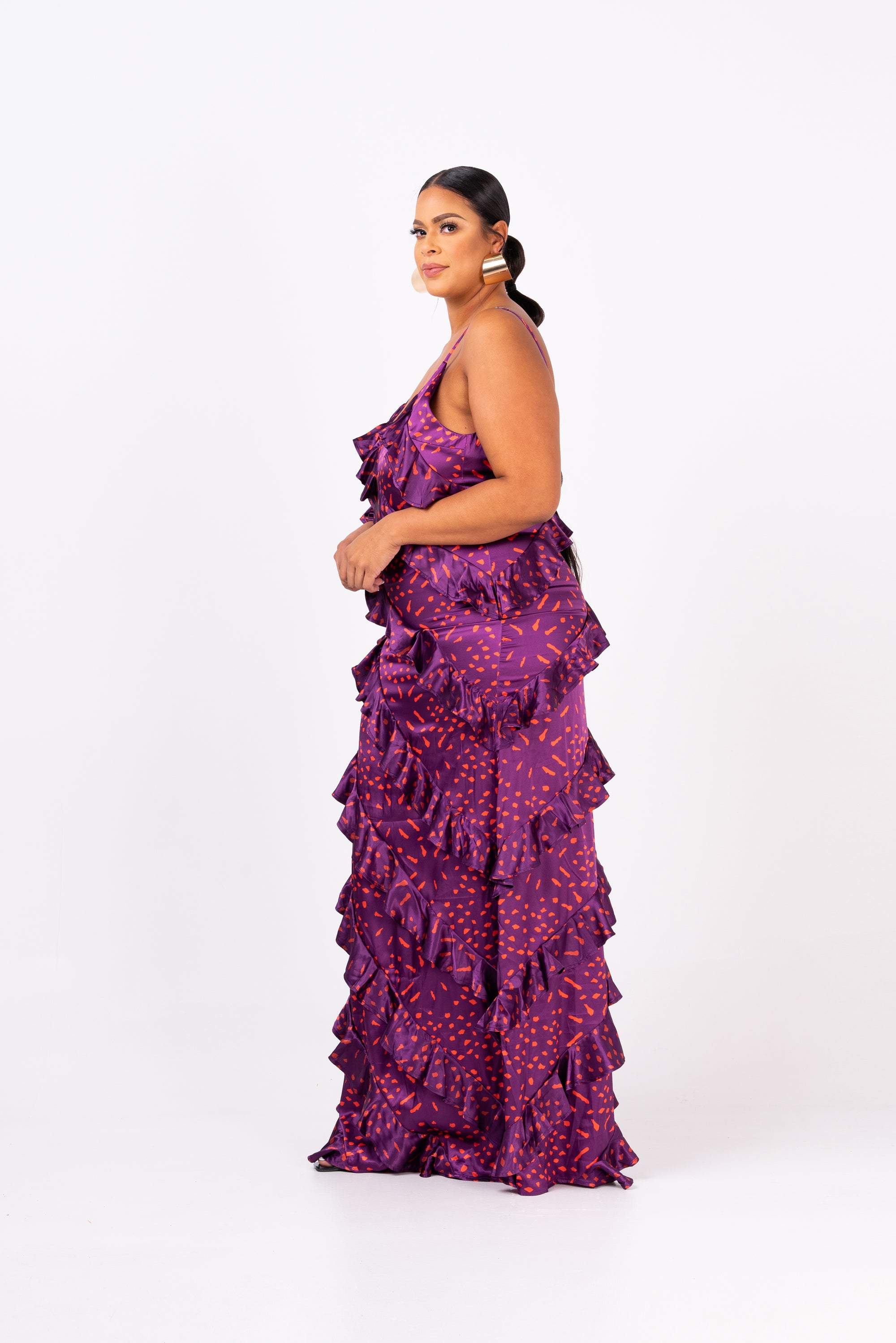 AMINAH RUFFLE MAXI DRESS